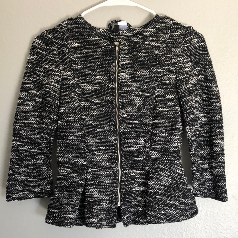 H&M Black and White Babydoll Blazer